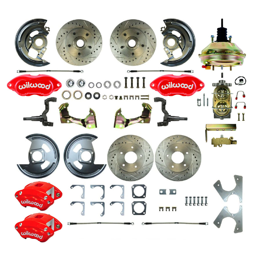 The Right Stuff 62-67 Chevy II, Power 9" Booster, 4-Wheel Disc Brake Conversion Kit - AFXDC23CZ - (AFXDC23CZ)