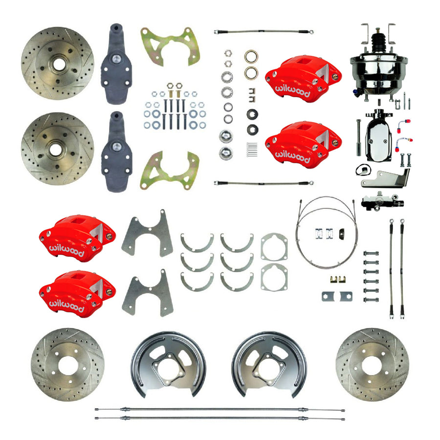 The Right Stuff 1959-64 Chevrolet Impala, 2" Drop, Performance Front Disc Brake Conversion Kit - (FSC604DCDZX)