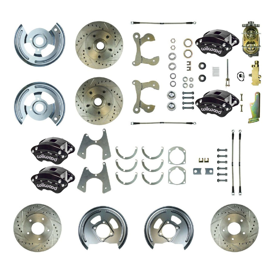The Right Stuff 1955-58 Chevrolet Bel Air/Impala, 4-Wheel Manual Disc Brake Conversion Kit - (FSC564SDCS)