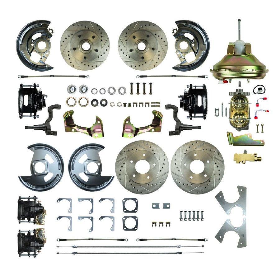 The Right Stuff 1967 GM F-Body Non-Staggered 4 Wheel Power Disc Brake Conversion - AFXDC42CS - (AFXDC42CS)
