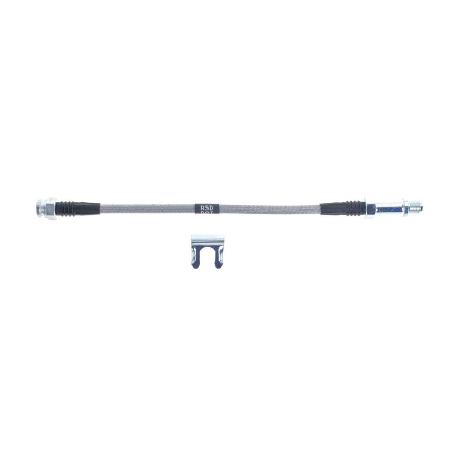 The Right Stuff 1966-73 GM F/X-Body, Braided Stainless Steel Front Drum Brake Flex Hoses - (FH02S)