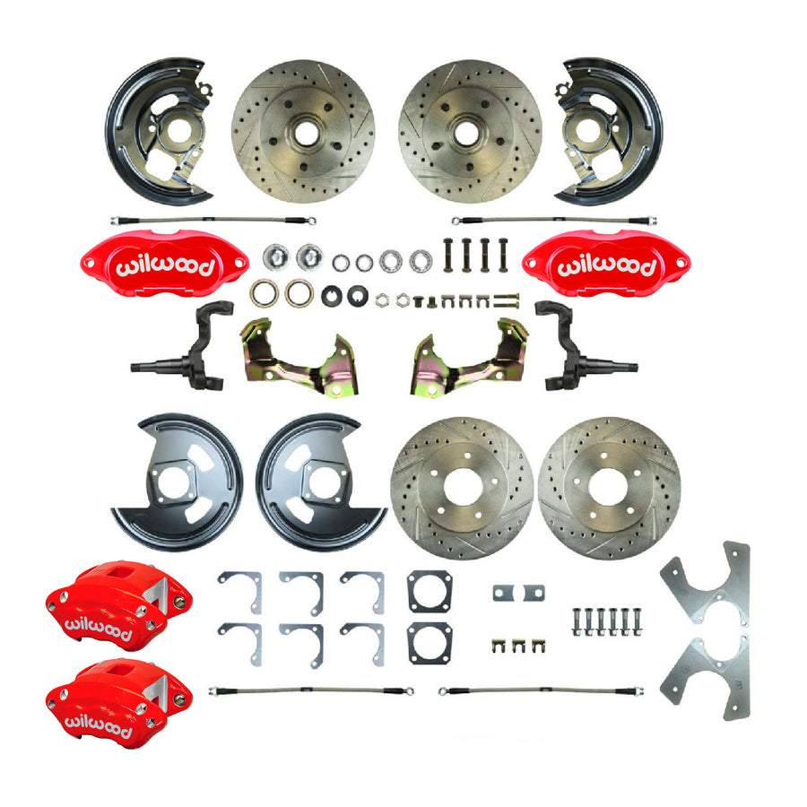 The Right Stuff 1962-1967 Chevrolet Chevy II, 4 Wheel 'At The Wheel' Big Brake Upgrade Kit - (AFXWK23CZ)