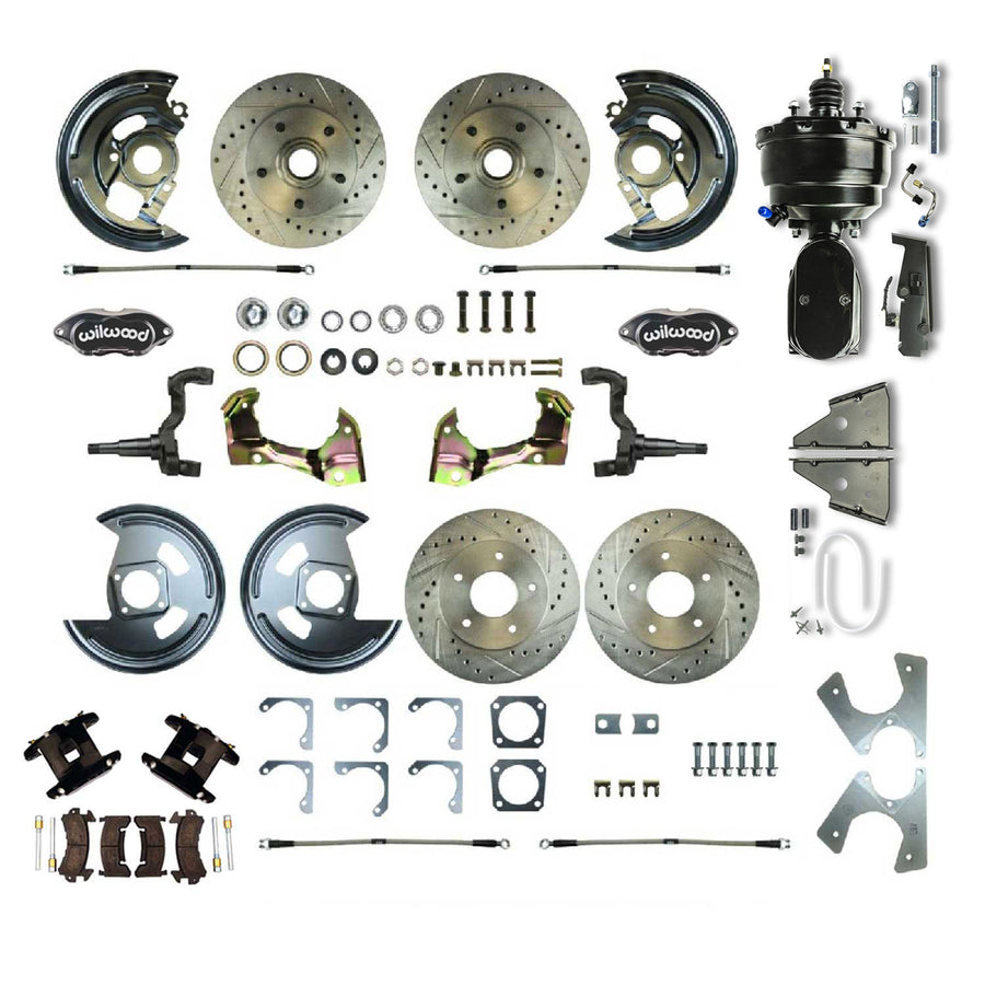 The Right Stuff 67-69 GM F-Body Non-Staggered 4 Wheel Power Disc Brake Conversion Kit - (AFXDC22CSY)