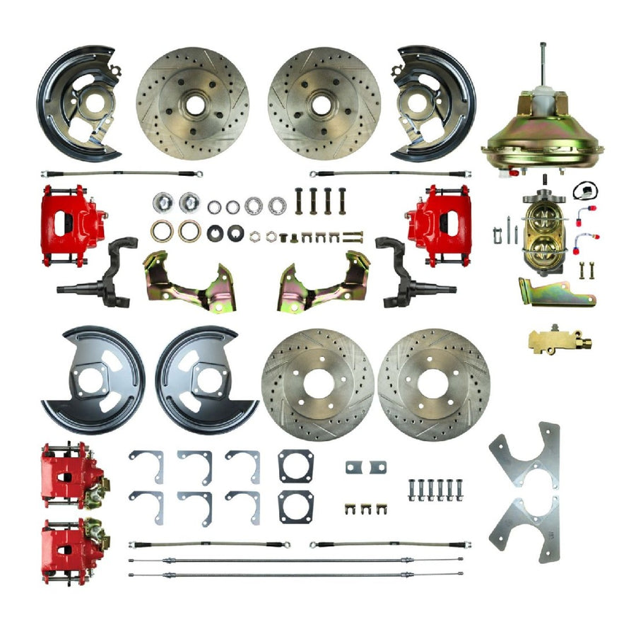 The Right Stuff 1967 GM F-Body Non-Staggered 4 Wheel Power Disc Brake Conversion - AFXDC42CZ - (AFXDC42CZ)
