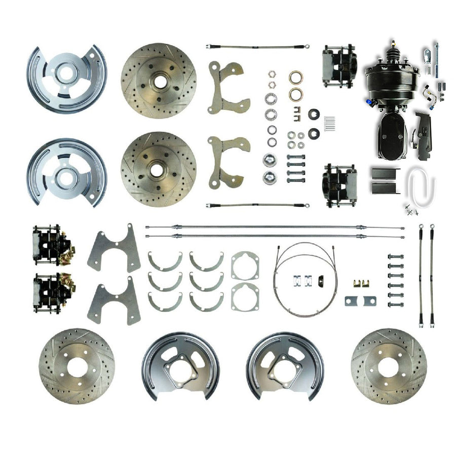 The Right Stuff 1955-57 Chevrolet BelAir/Nomad, Power 8" Booster 4-Wheel Disc Brake Conversion - (FSC554DCCSY)