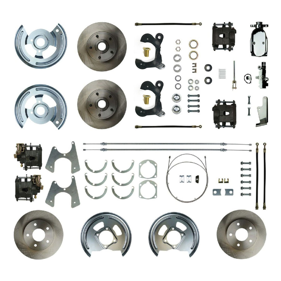 The Right Stuff 1958-64 Chevrolet Impala/Bel Air, 4-Wheel Manual Disc Brake Conversion Kit - (FSC584SDCX)