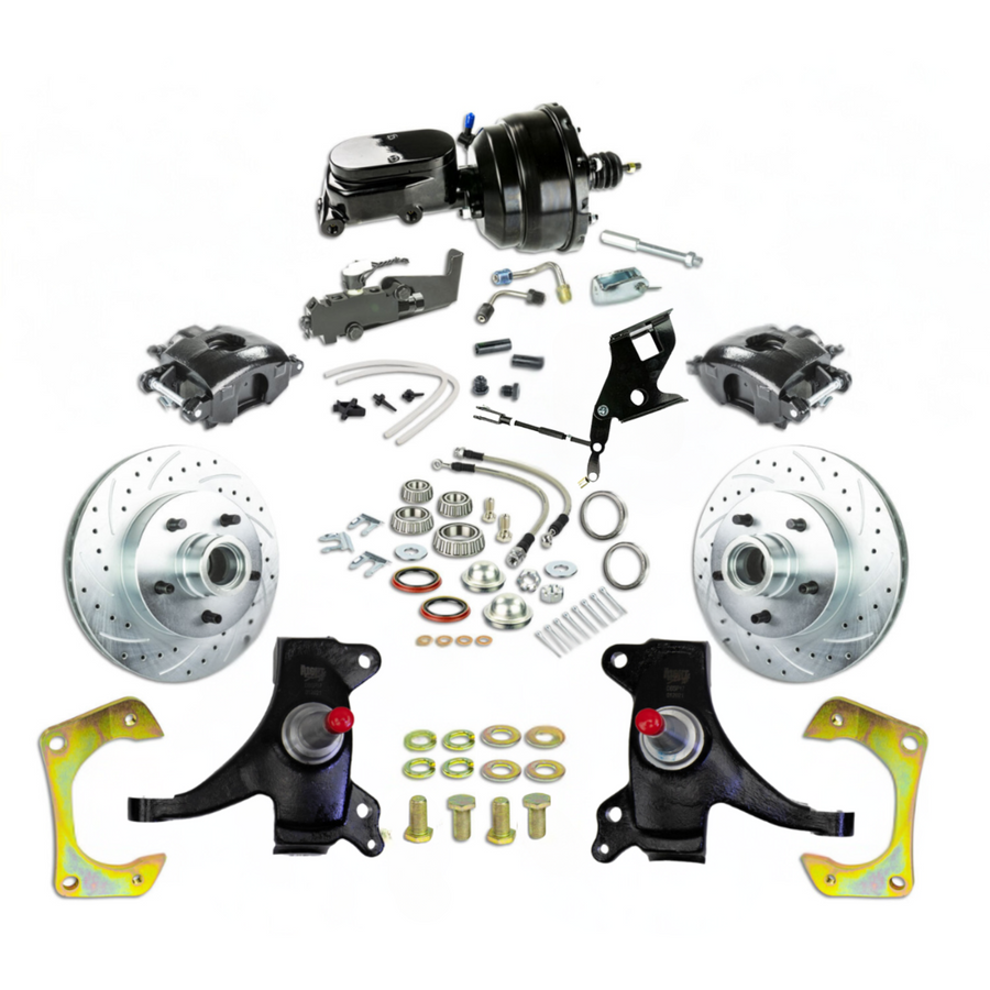 The Right Stuff 71-72 GM C10/15 Trk/Sub, 2" Drop, Pwr Front Disc Kit, Blk Calipers, Black Upper - (TDC7125DBY)