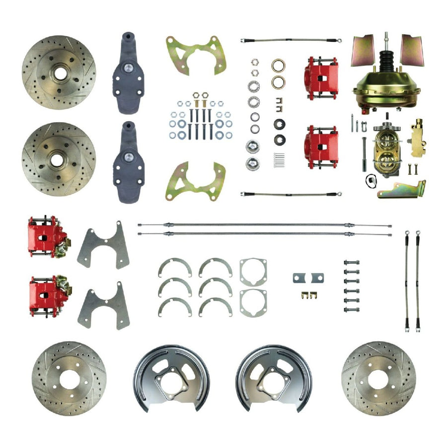 The Right Stuff 1965-70 Impala, 2" Drop, 9" Booster, Power 4-Wheel Disc Brake Conversion Kit - (FSC654DCDZ)