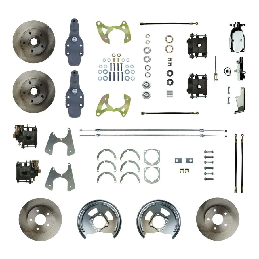 The Right Stuff 1965-68 Chevrolet Impala, 2" drop, Manual 4-Wheel Disc Brake Conversion Kit - (FSC654SDDX)