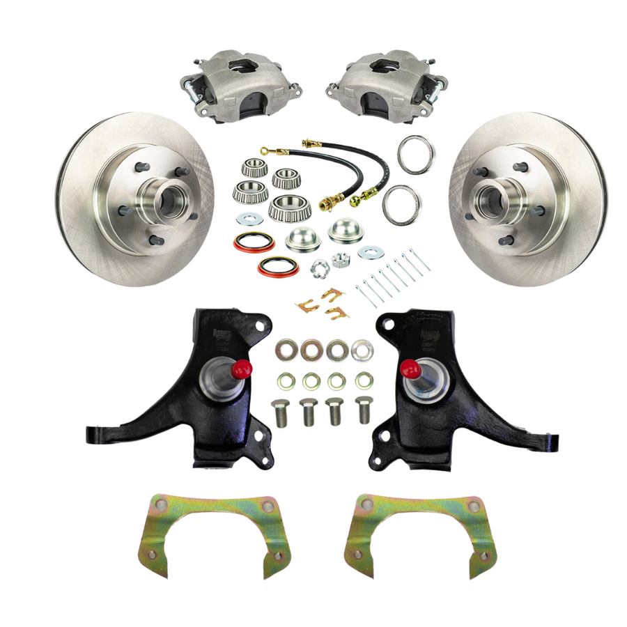 The Right Stuff 1971-72 GM Truck/Suburban, 2WD, 2" Drop, "At The Wheel" Disc Brake Conversion - (TWK7125D)