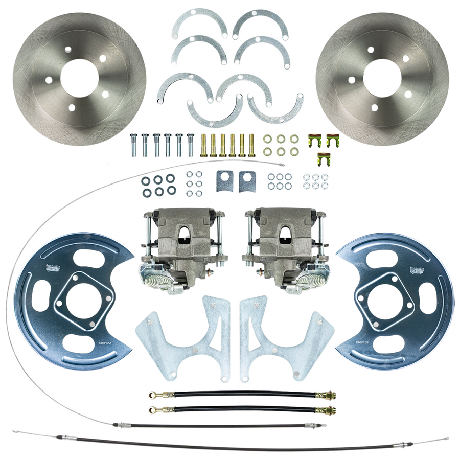 The Right Stuff 1963-1972 Chevy/GMC Truck Rear Disc Brake Conversion Kit, with Backing Plates and E-brake Cables, 5 Lug - (TRD4745)