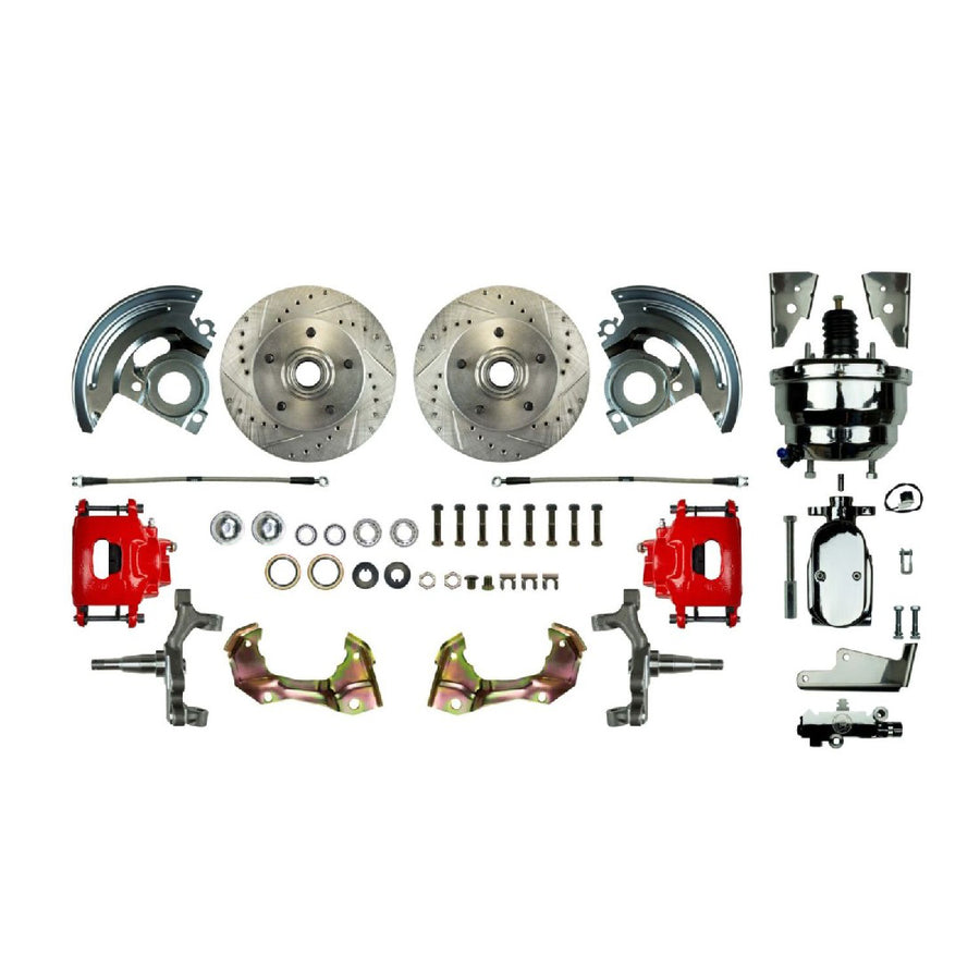 The Right Stuff 67-74 GM F/X-Body, Power 8" Booster, 2" Drop, Front Disc Brake Conversion Kit - (AFXDC02DZX)