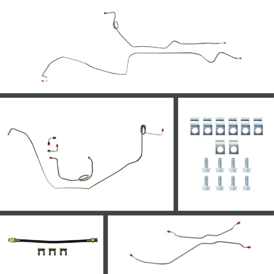 The Right Stuff 1969 Camaro, Pre-Bent Stainless Steel Disc Brake Conversion Brake Line Kit - (FSM69H4)
