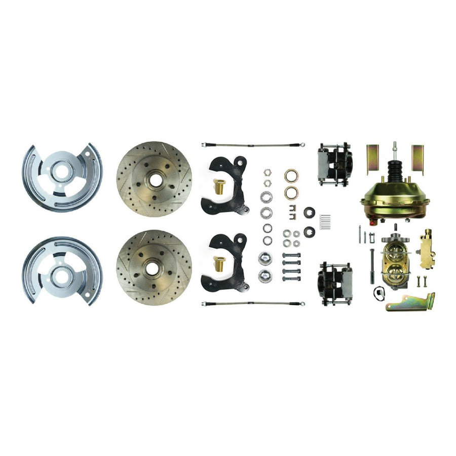 The Right Stuff 1958 Chevrolet Impala, 9" Booster, Power Front Disc Brake Conversion Kit - (FSC58DCCS)