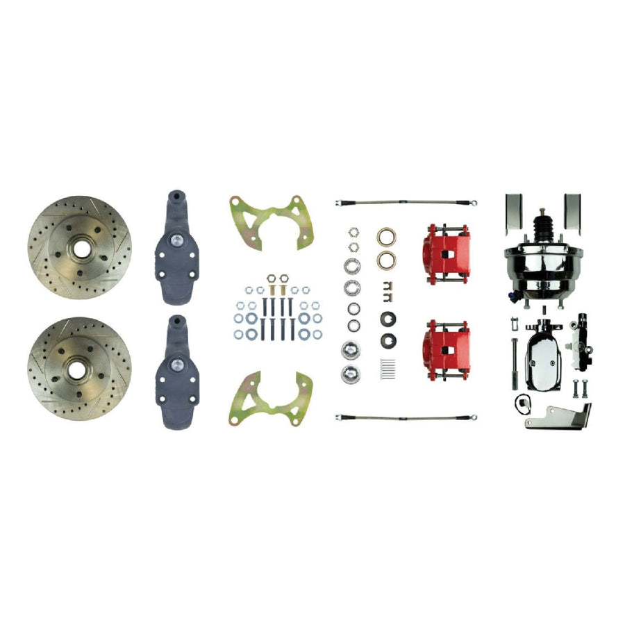 The Right Stuff 1958 Impala, 8" Dual Booster, 2" Drop, Power Front Disc Brake Conversion Kit - (FSC58DCDZX)