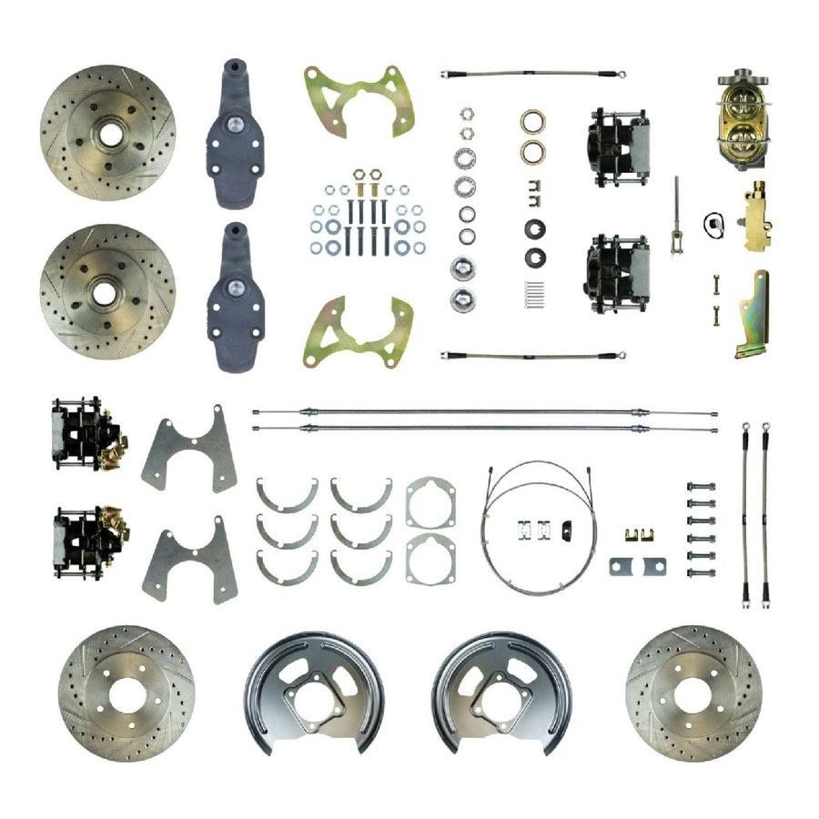 The Right Stuff 1958-64 Chevrolet Impala, 2" Drop, 4-Wheel Manual Disc Brake Conversion Kit - (FSC584SDDS)