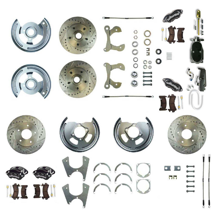 The Right Stuff 1955-64 Chevrolet Bel Air/Impala, 4-Wheel Manual Disc Brake Conversion Kit - (FSC564SDCSY)