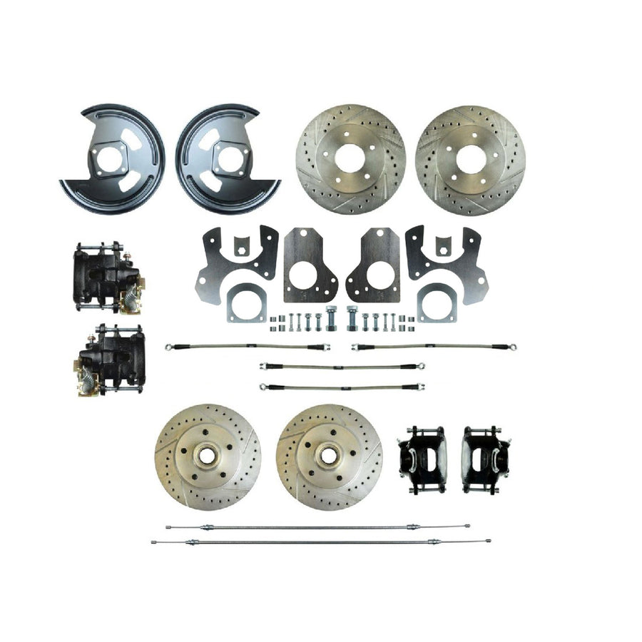 The Right Stuff 1978 GM G-Body Rear Brake Conversion Kit, With Matching Front Rotors & Calipers - (A78RD78S)