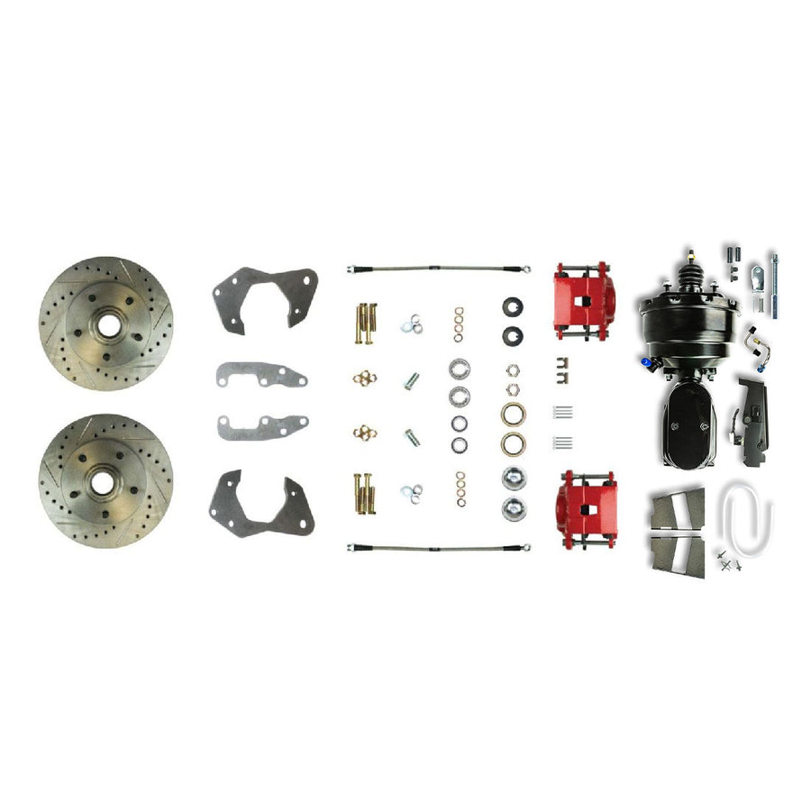 The Right Stuff 1965-68 Chevrolet Impala, 8" Dual Booster, Power Front Disc Brake Conversion Kit - (FSC65DCCZY)