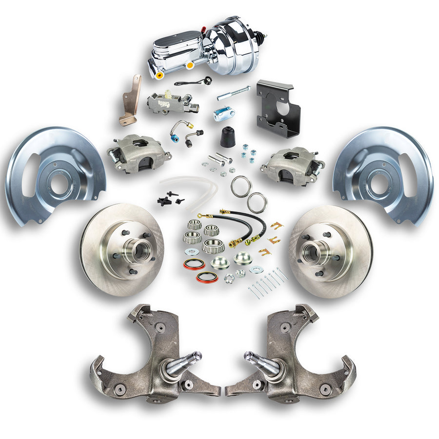 The Right Stuff 67-70 GM C10/C15 Truck/Suburban W/2WD, Pwr Front Disc Brake Kit, Chrome Upper 5x5 Bolt Pattern - (TDC6725X)