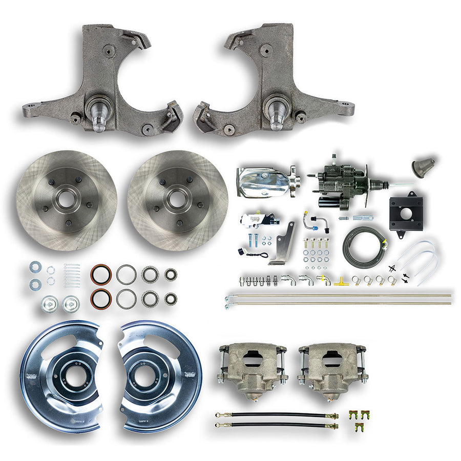 The Right Stuff 1960-62 Chevrolet Truck/Suburban, Chrome Hydraulic Brake Assist Front Disc Brake Conv - (THB6015X)