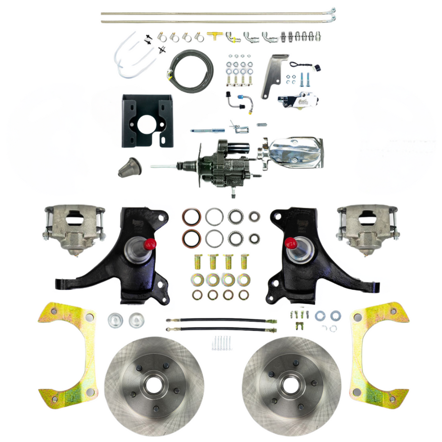 The Right Stuff 71-72 GM C10/C15 Truck/Suburban 2" Drop Chrome Power Hydraulic Brake Assist Disc Conversion - (THB7125DX)