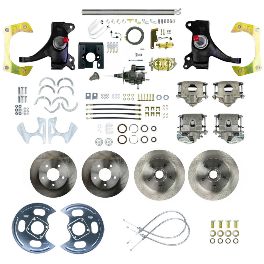 The Right Stuff 71-72 GM C10/15 Truck/Suburban 2" Drop Hydraulic Brake Assist 4-Wheel Disc Brake Conversion - (THB7155D)
