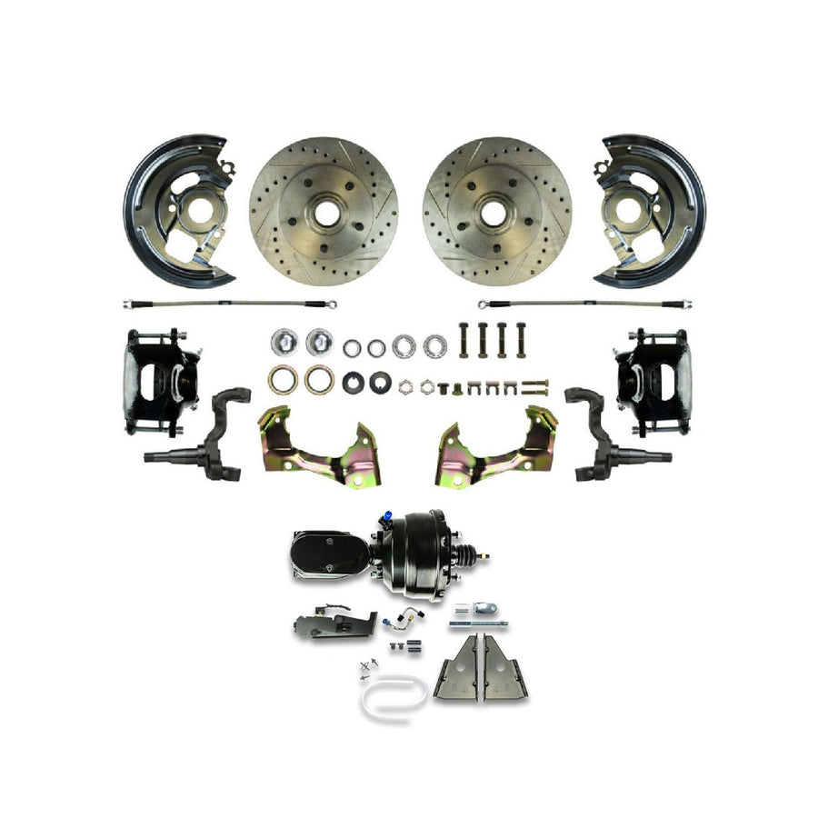 The Right Stuff 1964-1972 Chevelle/GM A-Body Front Power, 9" Booster, Disc Brake Conversion Kit - (AFXDC01CSY)