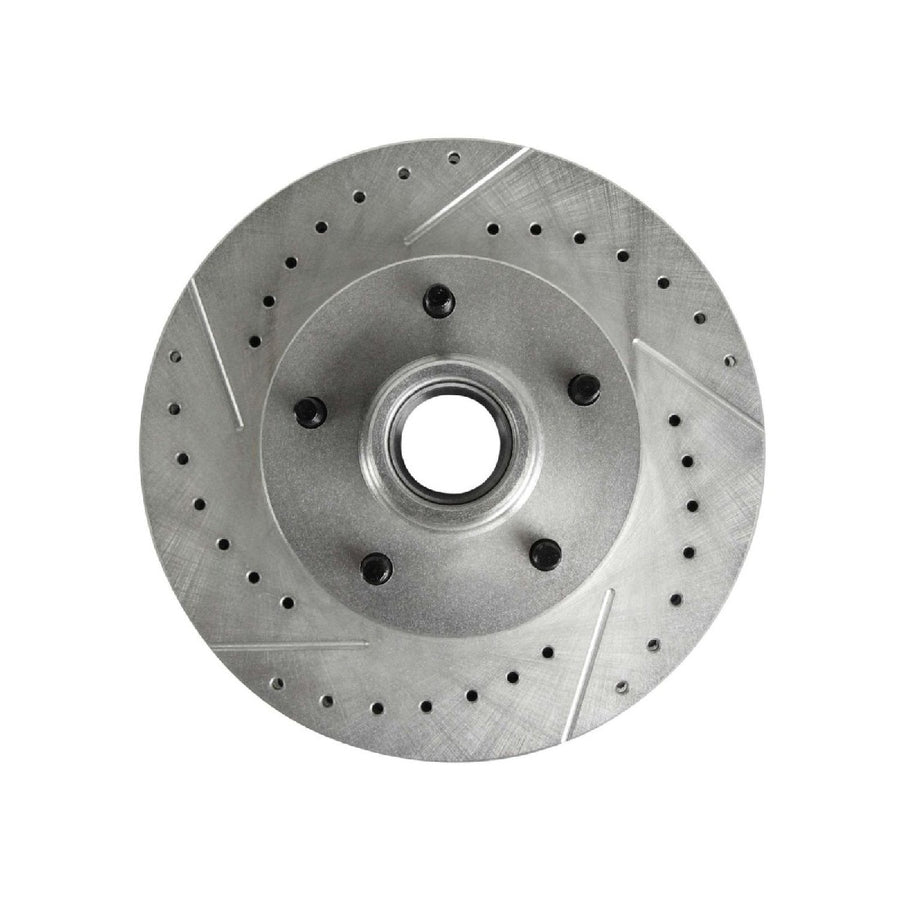 The Right Stuff 1979-81 Chevrolet Camaro, Zinc Washed, Drilled & Slotted Front Brake Rotor/Pair - (BR04ZDC)
