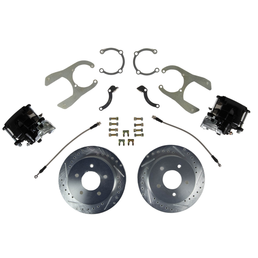 The Right Stuff 1988-98 Chevy/GMC C1500 Rear Disc Brake Conversion Black Calipers, 5 Lug 11" Drum - (TRD8851B)