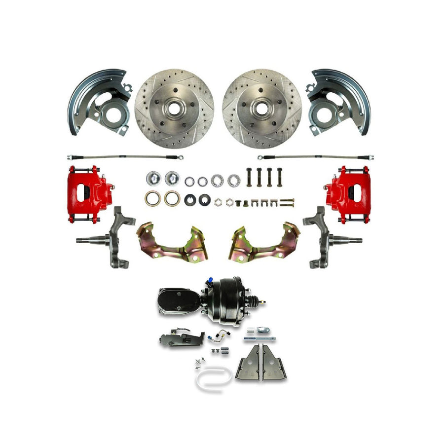 The Right Stuff 67-74 GM F/X-Body, Power 8" Booster, 2" Drop, Front Disc Brake Conversion Kit - (AFXDC02DZY)