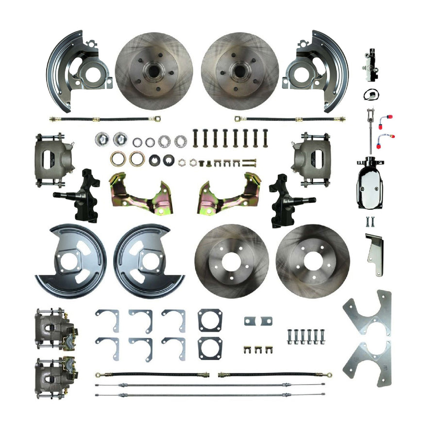 The Right Stuff 1964-1972 Chevelle/GM A-Body, 2" Drop, 4-Wheel Manual Disc Brake Conversion - (AFXSD41DX)