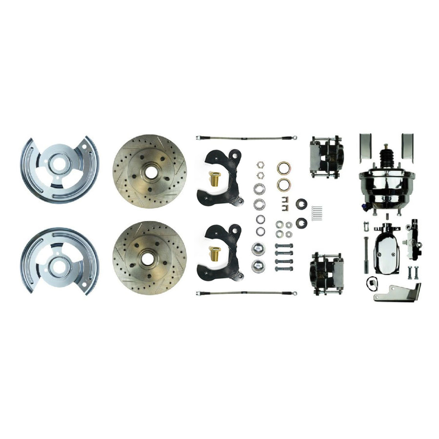 The Right Stuff 1958 Chevrolet Impala, 8" Dual Booster, Power Front Disc Brake Conversion Kit - (FSC58DCCSX)