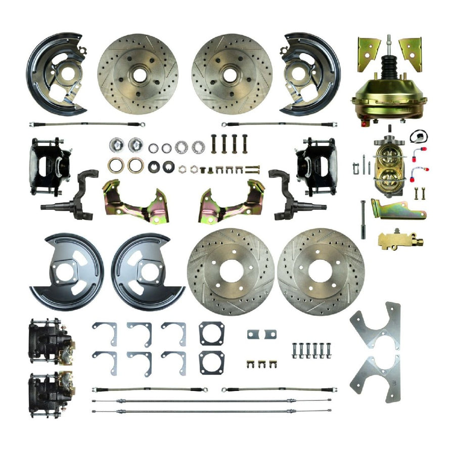 The Right Stuff 1964-72 GM A-Body, Power 9" Booster, 4-Wheel Disc Brake Conversion - AFXDC41CS - (AFXDC41CS)