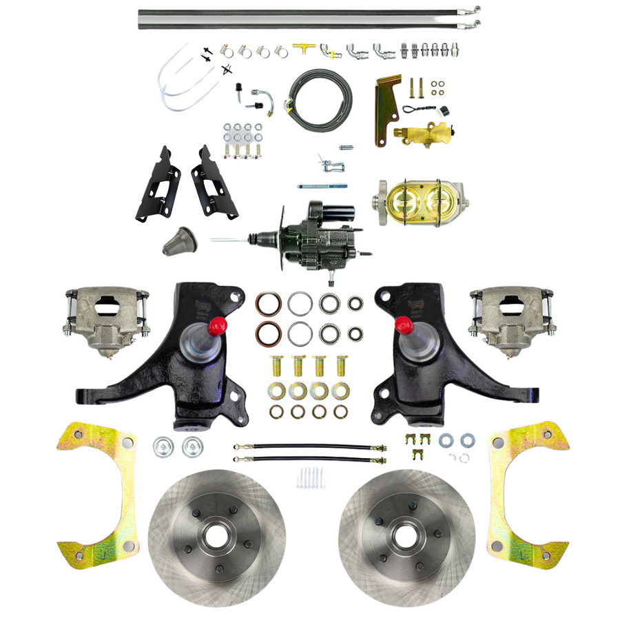 The Right Stuff 73-87 GM C10/C15 Truck/Suburban 2" Drop, Power Hydraulic Brake Assist Disc Brake Conversion - (THB7325D)