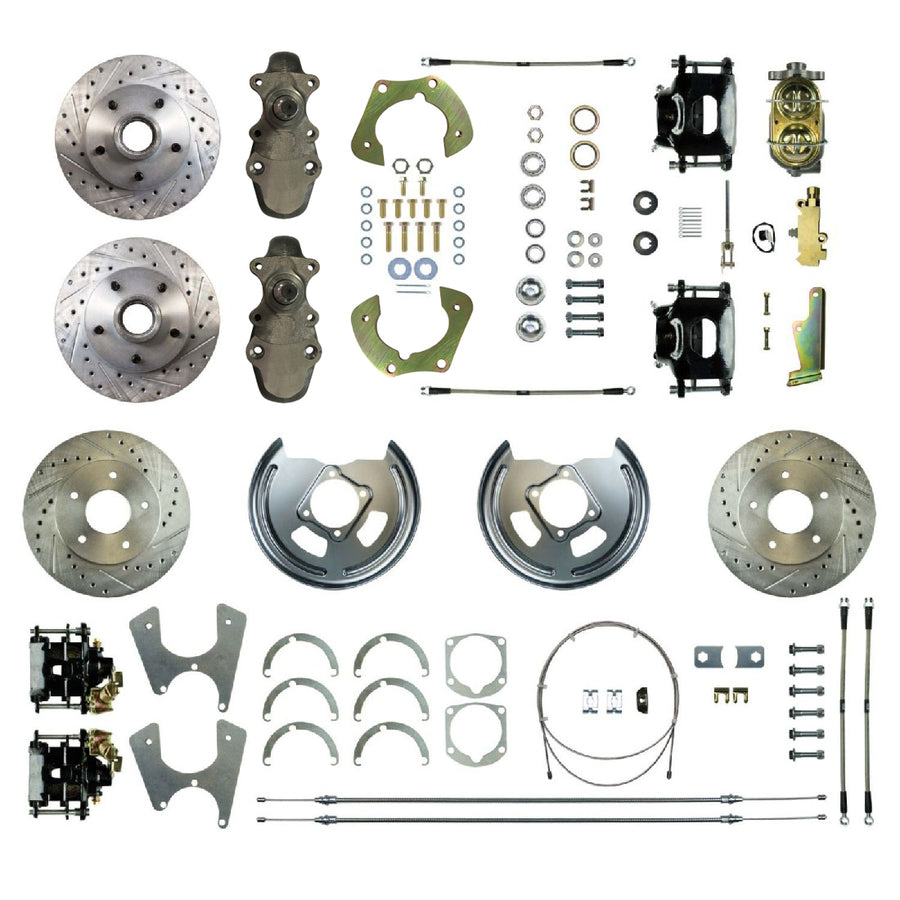 The Right Stuff 1955-57 Chevrolet Bel Air, 2" Drop, 4-Wheel Manual Disc Brake Conversion - (FSC554SDDS)