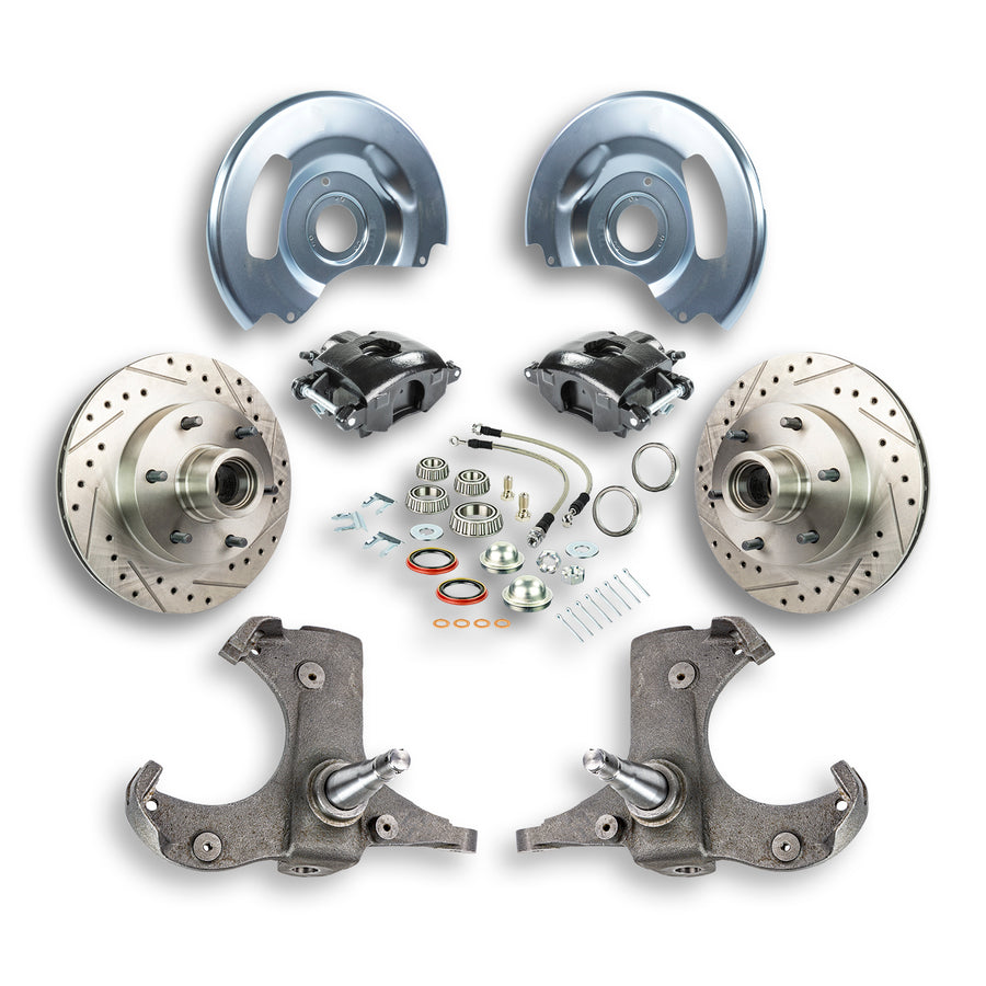 The Right Stuff 60-62 GM Truck/Sub, 2WD, "At The Wheel" Disc Brake Blk Calipers 6x5.5 - (TWK6016B)