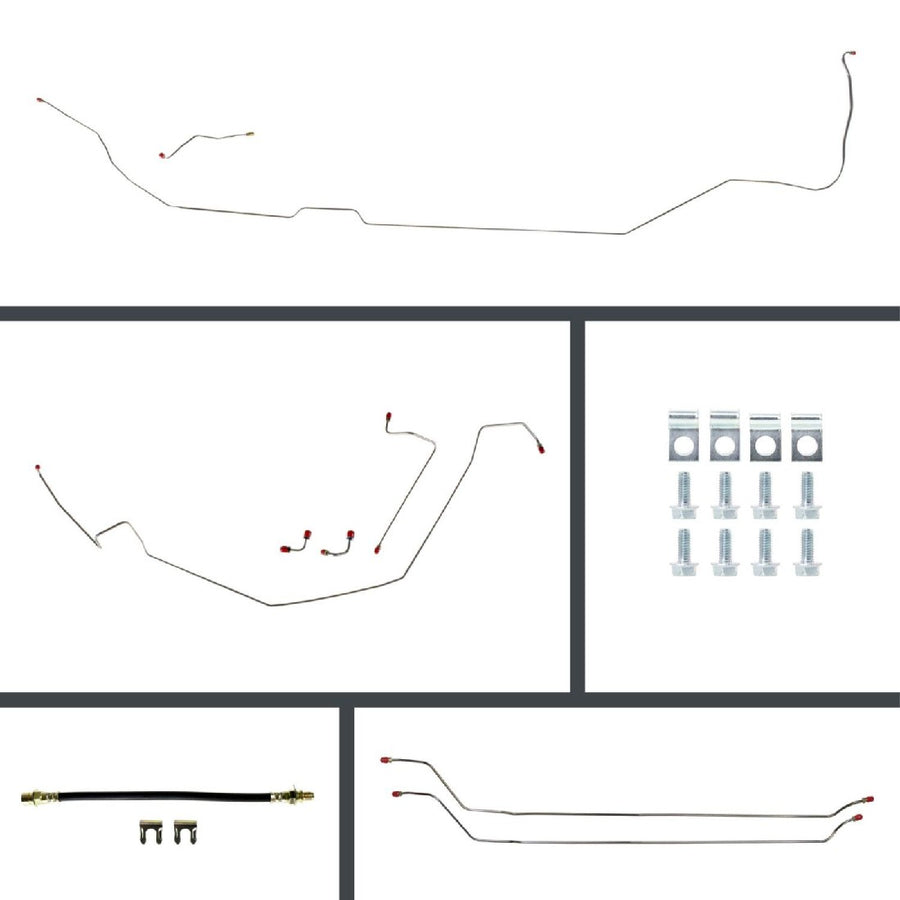 The Right Stuff 1964-65 GM A-Body, Pre-Bent Manual Front Disc Brake Conversion Line Kit - (AOM64H2)