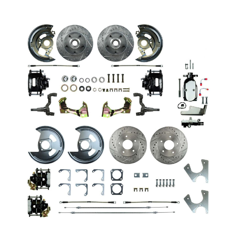 The Right Stuff 1968-1974 GM F/X-Body, Staggered Shocks, 4-Wheel Manual Disc Brake Conversion - (AFXSD45CSX)