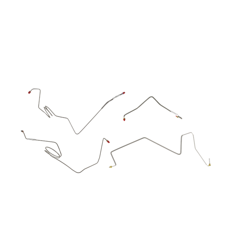 The Right Stuff 1971 F100 2WD and 1976-79 F100-150 2WD Front Brake Line Kit-4pc, Stainless - (TKT4661S)