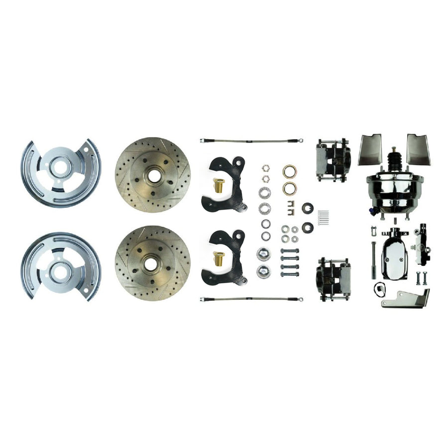 The Right Stuff 1959-64 Impala, 8" Dual Booster, Power Front Disc Brake Conversion Kit - (FSC59DCCSX)