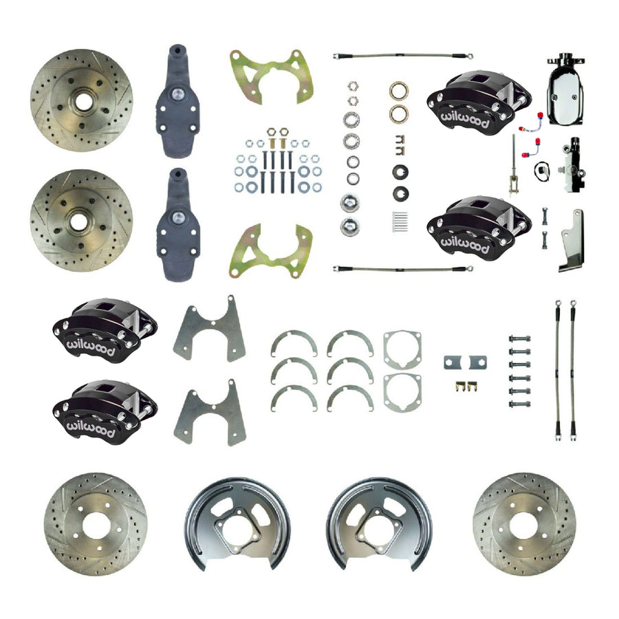 The Right Stuff 1965-70 Impala, 2" Drop, Performance 4-Wheel Manual Disc Brake Conversion Kit - (FSC664SDDSX)