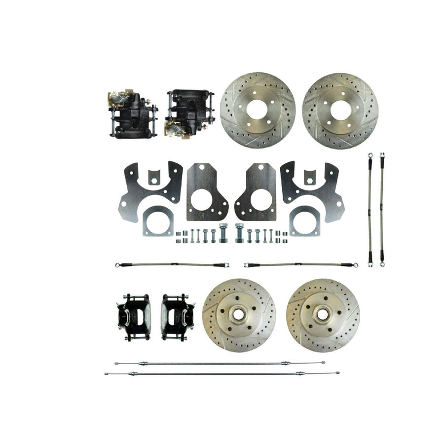 The Right Stuff 82-88 GM G-Body Rear Brake Conversion Kit With Matching Front Rotors & Calipers - (A82RD78S)