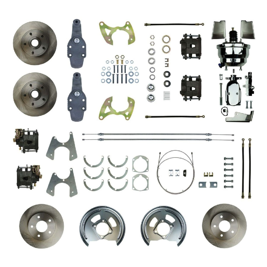 The Right Stuff 1958-64 Impala, 2" Drop, 8" Booster, Power 4-Wheel Disc Brake Conversion Kit - (FSC594DCDX)