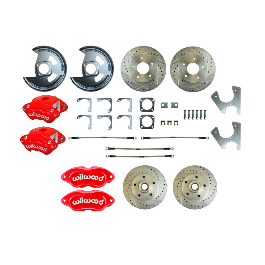 The Right Stuff 1979-81 Camaro, 4-Wheel W/Rear +2 Disc Brake Conversion Kit W/Black Calipers - (F79RDM25Z)