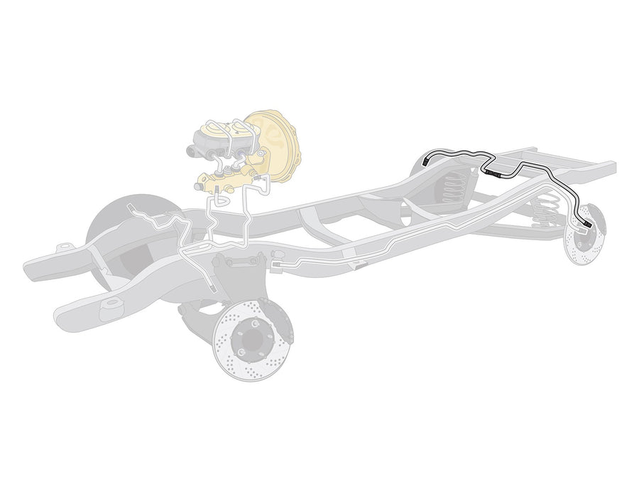 The Right Stuff 1958 Ford Retractable Roof, Pre-Bent OE Steel Rear Axle Brake Line - (GRA5901)