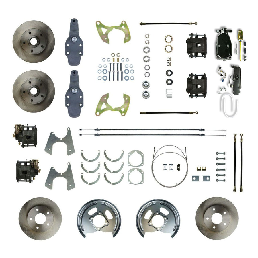 The Right Stuff 1959-64 Chevrolet Impala, 2" Drop, Manual 4-Wheel Disc Brake Conversion Kit - (FSC594SDDY)
