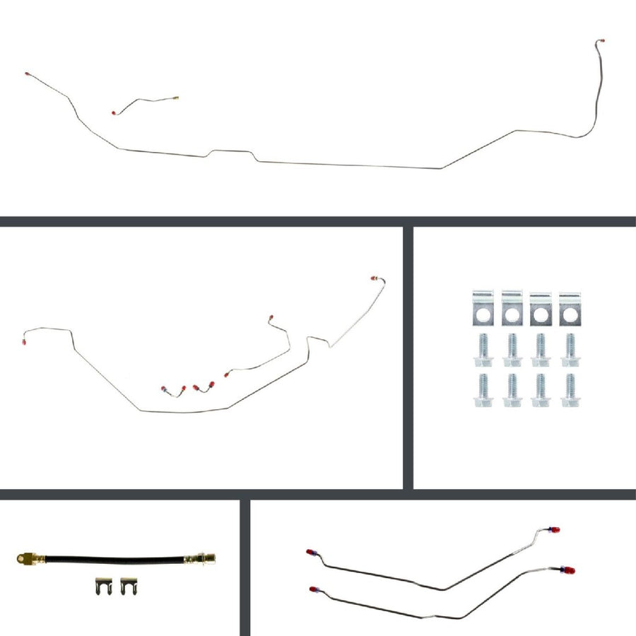 The Right Stuff 1967 GM A-Body, Pre-Bent Manual 4-Wheel Disc Brake Conversion Line Kit - (AOM67H4)