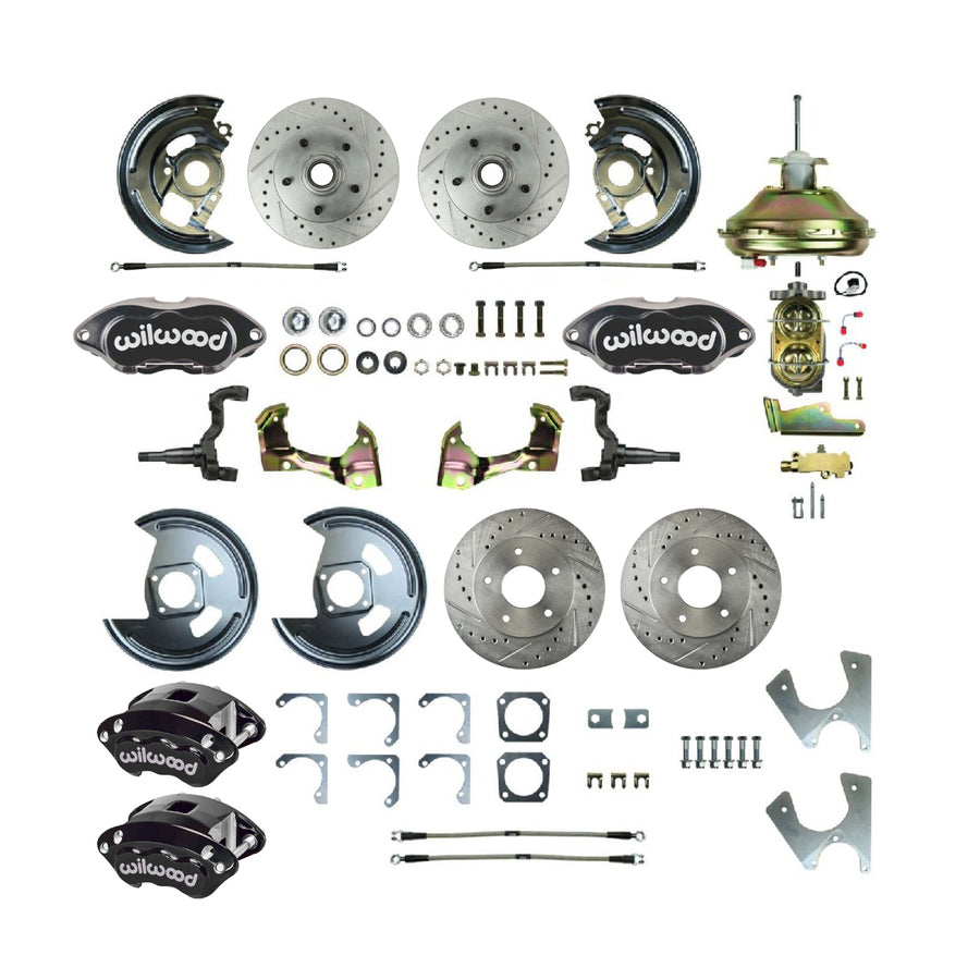 The Right Stuff 67-69 GM F-Body, Staggered, Power 11" Booster 4 Wheel Disc Brake Conversion - (AFXDC25CS)