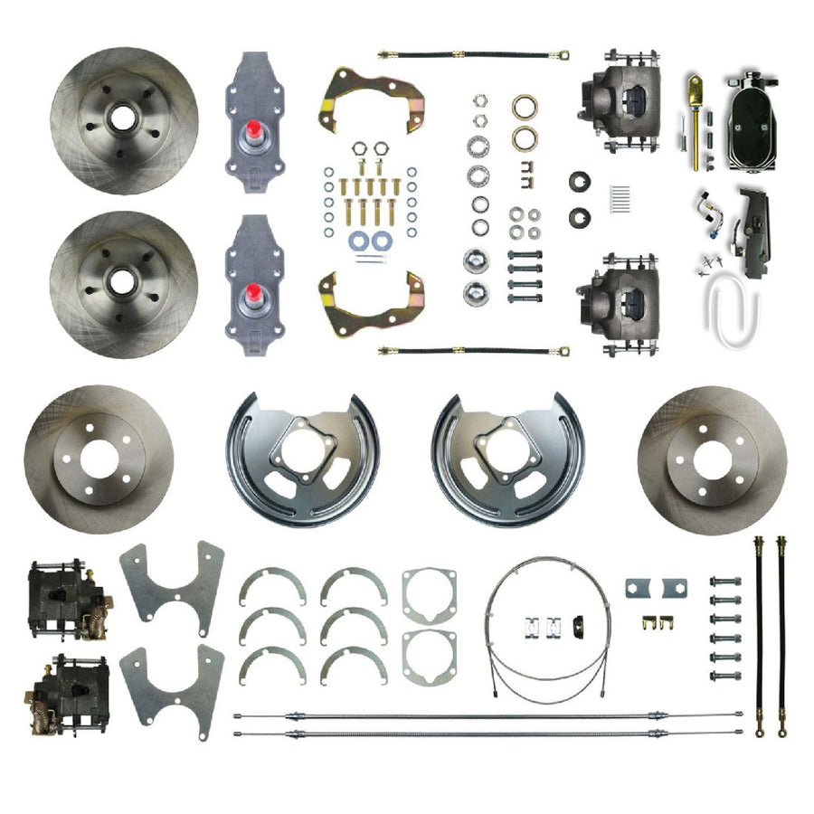 The Right Stuff 1955-57 Chevrolet Bel Air, 2" Drop, 4-Wheel Manual Disc Brake Conversion - (FSC554SDDY)